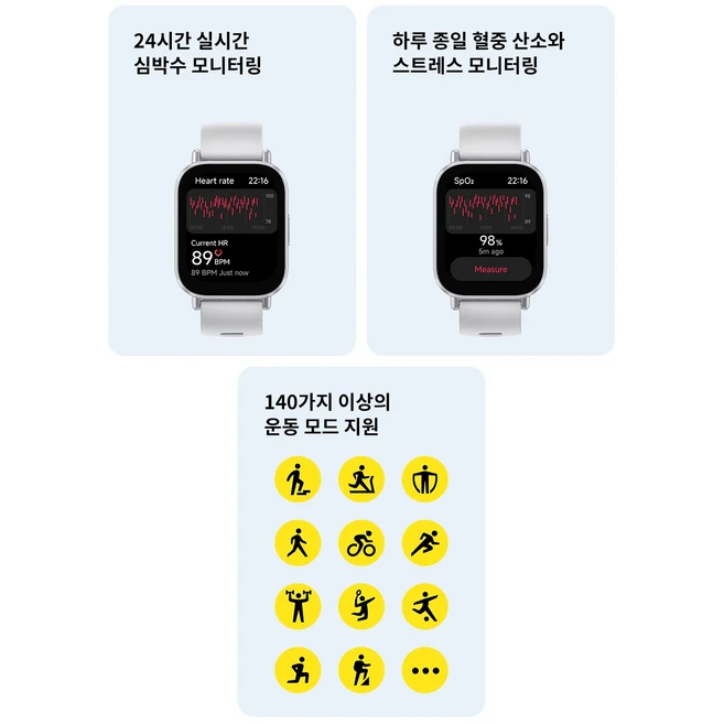샤오미 레드미 워치 5 액티브, 미드나잇 블랙, 49.1mm, 블루투스