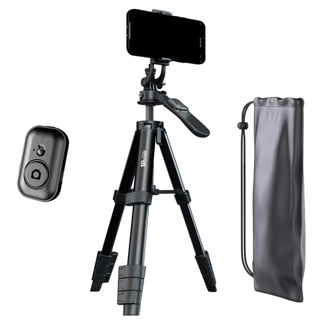 셀루미 5단 에디션 그립 핸들 스마트폰 삼각대 88cm, 매트 블랙, 1개, SEL-TRF880