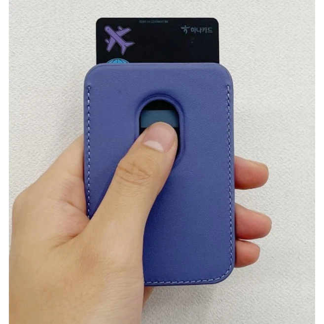 로랜텍 모션 애니메이션 작동 가죽 맥세이프 카드지갑 케이스, 1개, 라벤더