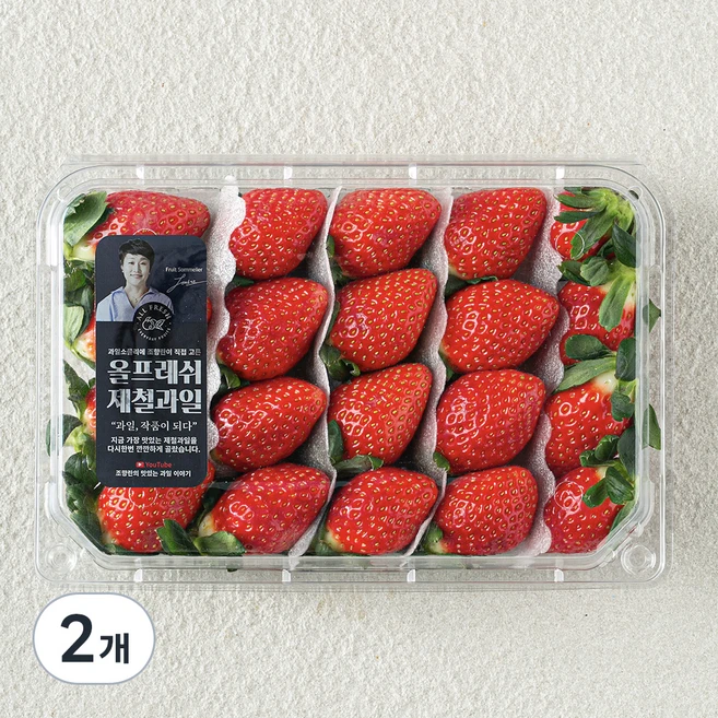 올프레시 GAP 한단 금실 딸기, 500g, 2개