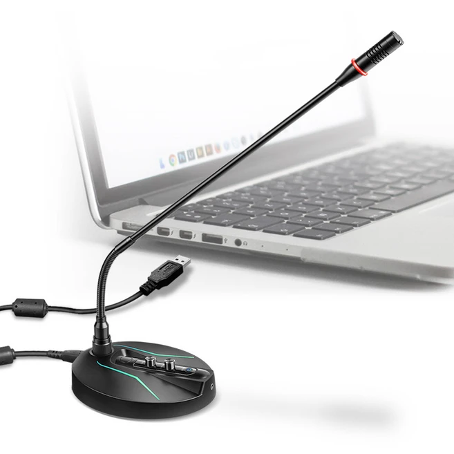 조이트론 유선 노이즈캔슬링 방송용 USB 마이크, GM50U, 혼합색상