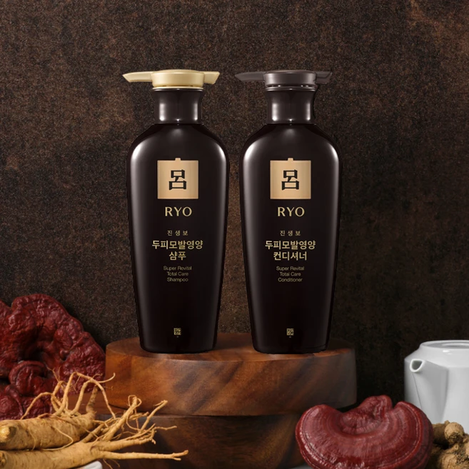 려 진생보 두피모발영양 한방샴푸, 400ml, 2개