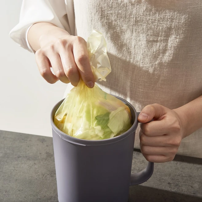 비움스 음식물쓰레기통 2L, 다크그레이, 1개