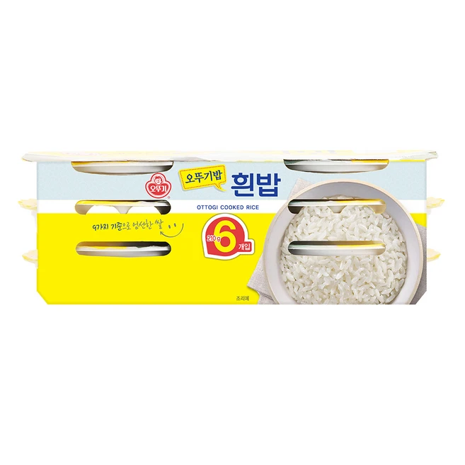 오뚜기 오뚜기밥 흰밥, 210g, 6개