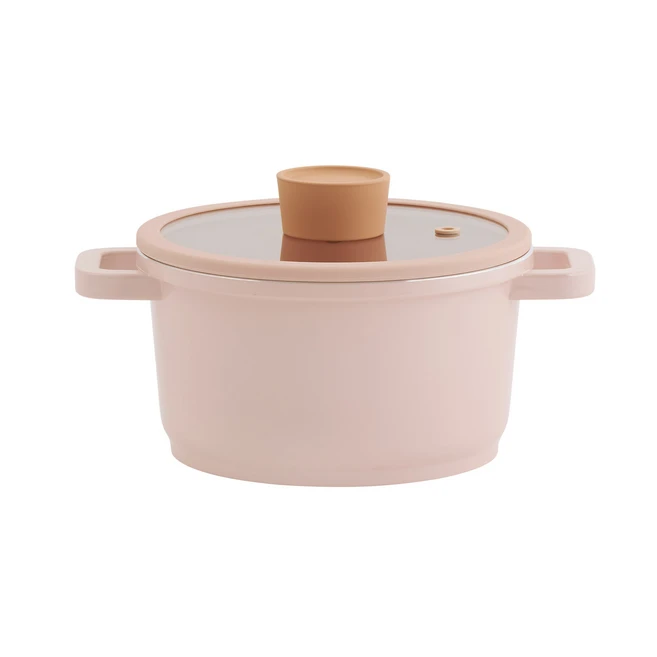 르난세 로제 IH 인덕션 양수냄비 16cm, 색상:핑크, 1개, 핑크