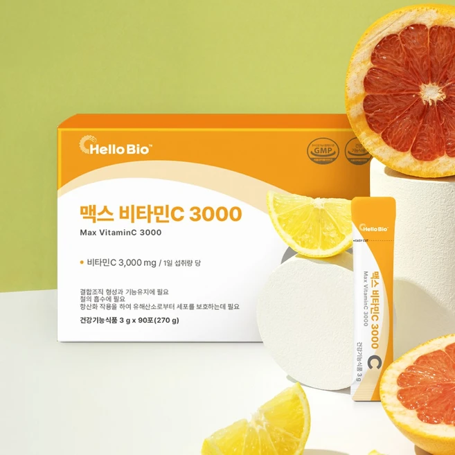 헬로바이오 맥스 비타민C 3000, 270g, 2개