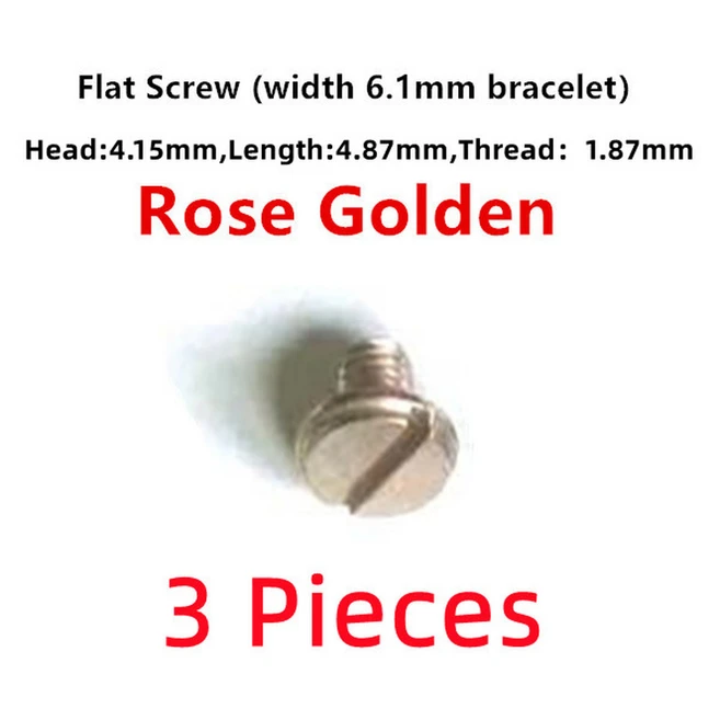 카르티에 러브 팔찌용 나사 교체 수리 부품 쥬얼리 3개, 6.1mm Rose Gold