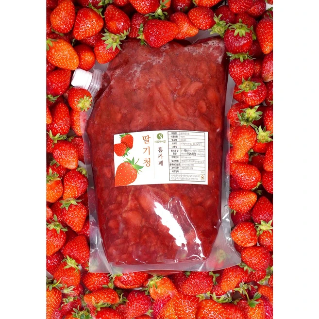 허밍테이블 홈카페 딸기폭탄 딸기청 (국내산), 2kg, 1개, 1개입