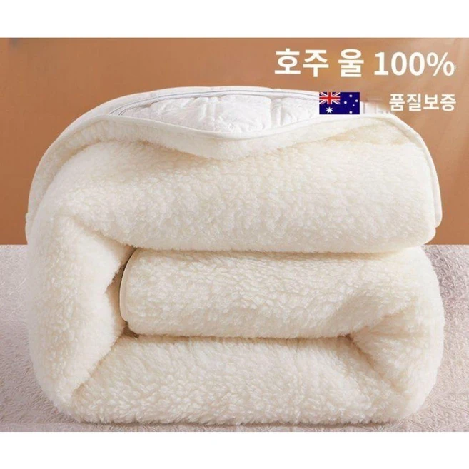 호주 양모 매트리스 부드러운 쿠션 따뜻한 두꺼운 침대 겨울 양가죽 담요 패드 이불 S