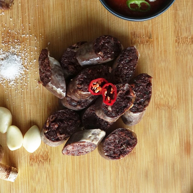 전주 피순대 1kg 당면없는 선지가득 고기 전통 돼지 부산물 납품 택배 국내산, 1개
