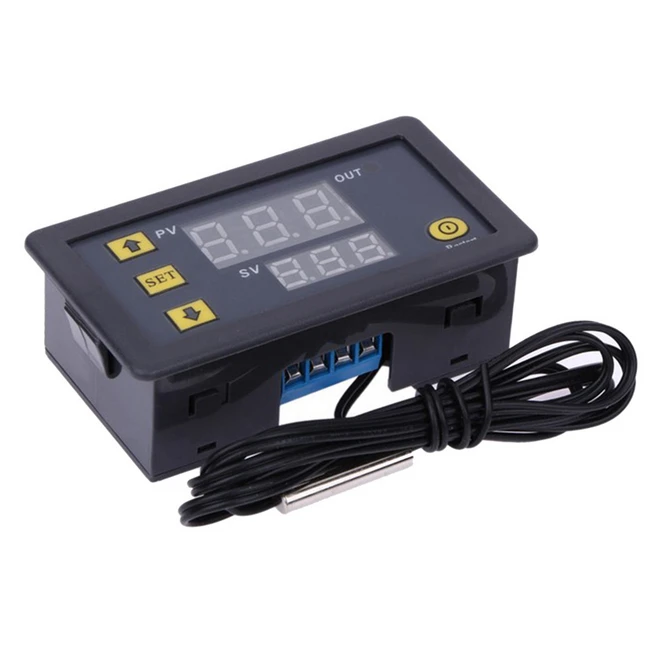 STK LED 디지털 온도 조절기 온도 제어 센서 온도 조절기 12V, 220V, 1개