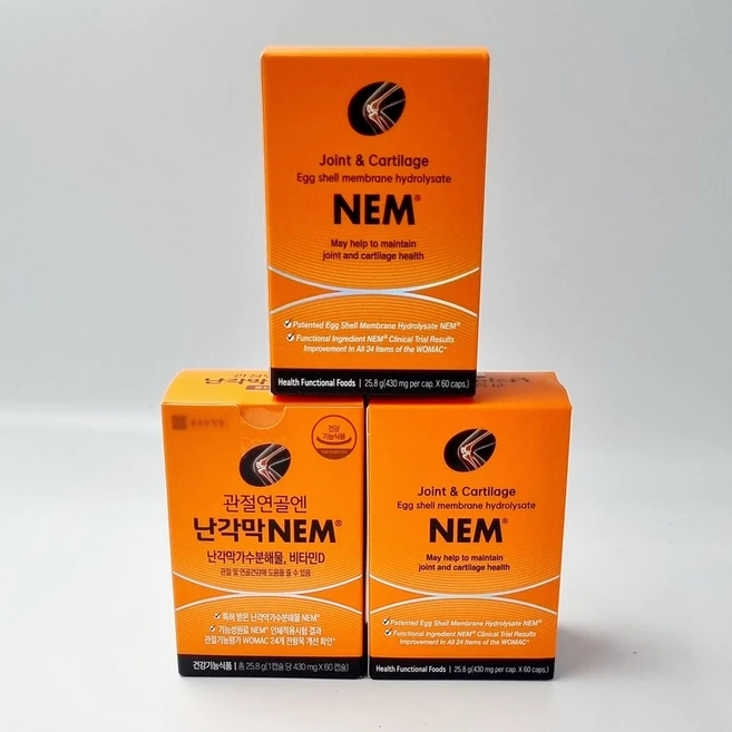 종근당건강 관절연골엔 난각막NEM, 60정, 3박스