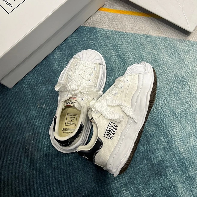 Mihara Kangyu 디졸브 슈즈 mmy shell head 2022 여름 두꺼운 밑창 캔버스 신발 여성용 캐주얼 신발 남성용 한국어 버전 ins tide