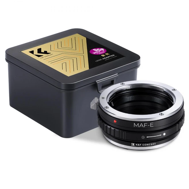 KnF AF-E 렌즈 어댑터 미놀타 A 렌즈 - 소니 E 바디 (뒤캡옵션) Minolta A Lens to Sony E adapter (E cap option), AF-NEX 어댑터, 1개