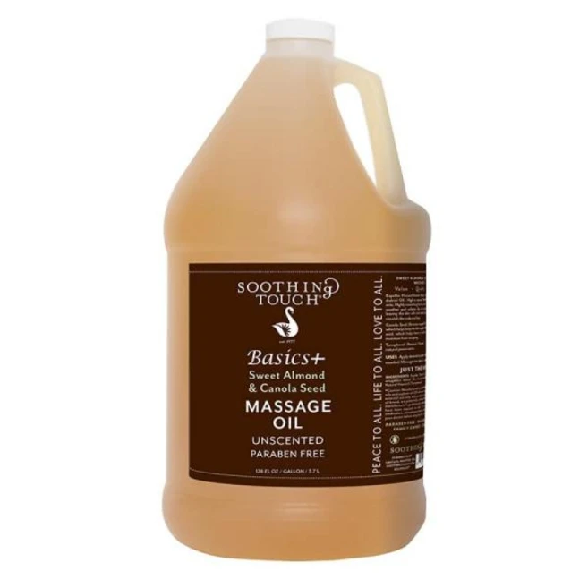 Soothing Basics+ 스위트 아몬드 & 카놀라 씨앗 마사지 오일 3.8L(1갤런), 3.8L, 1개