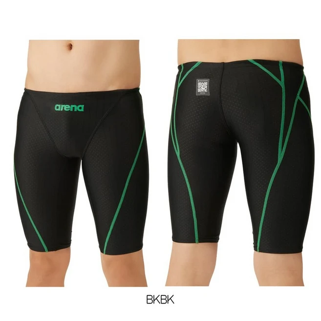 아레나 ARENA 2024FW 경기용 수영복 남성 WA승인 레이싱 레깅스 하프 레그 AQUA RACING ECO AQUA STRIPE-D AS4FRC52M