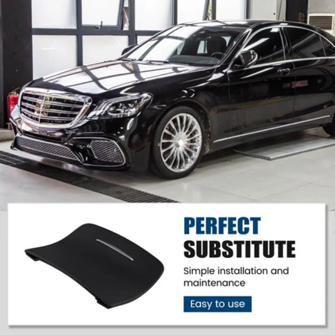 자동차 후면 팔걸이 재떨이 트림 플레이트 보관함 커버 A22268023079 메르세데스 벤츠 S 클래스 W222 S30, 01 Black, 한개옵션1