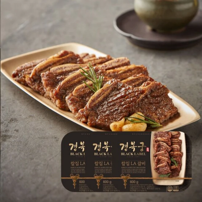 경복궁 칼집 LA갈비 600gx3팩, 3개, 600g