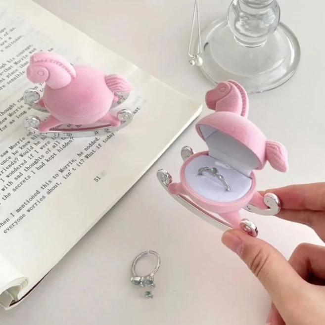 아쥬얼쉽 돌반지 보관함 선물용 케이스, 1개, 핑크