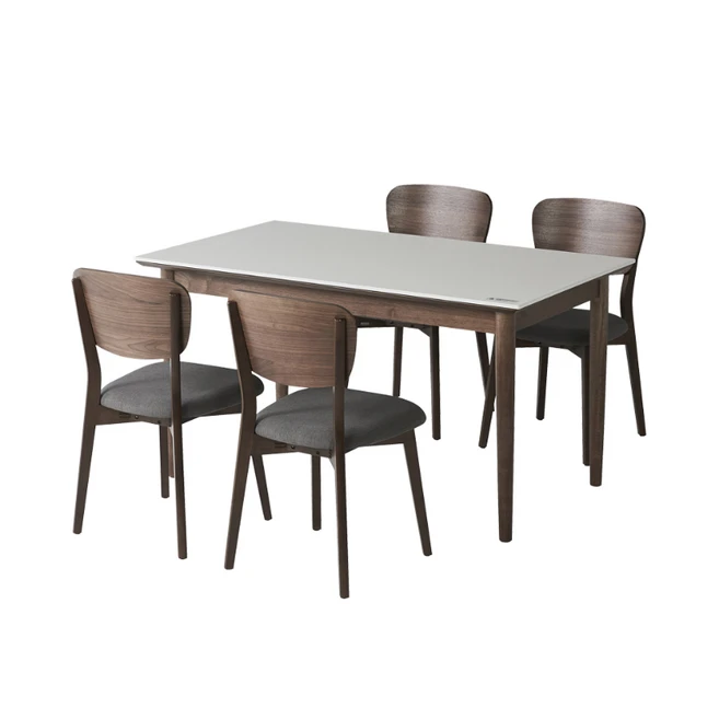 까사미아 카르네 세라믹 테이블 1400세트, 테이블1400+패브릭체어4EA