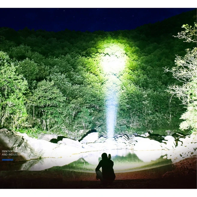 xhp70 후레쉬 led 충전식 줌 랜턴 몬스터 후레쉬 해루질 3000mah 배터리포함 써치라이트 도미노스토리 SIZE 17CM, XHP70+배터리3000, 1세트