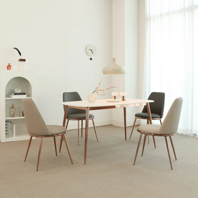 티엔느 디자인 포세린 세라믹 식탁세트 (1800 테이블) 모디카 6인용+토디 의자6p, 1800 사각, 토디(그레이 6p)