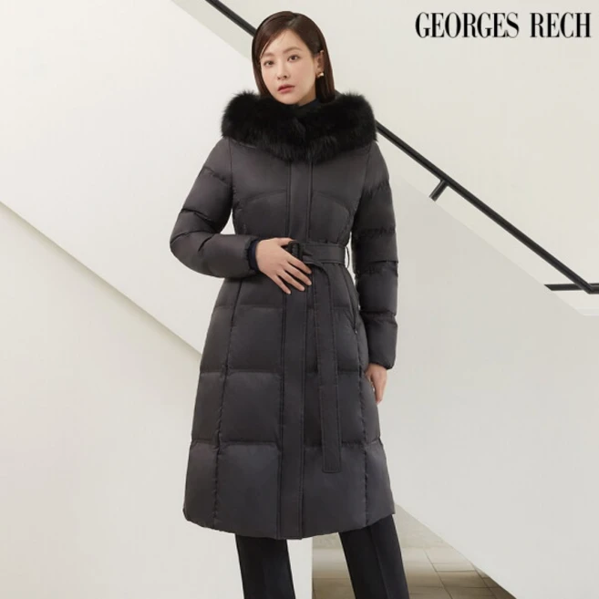 [조르쥬 레쉬] (런칭가 199 900원) 24FW 폭스퍼 롱 구스다운