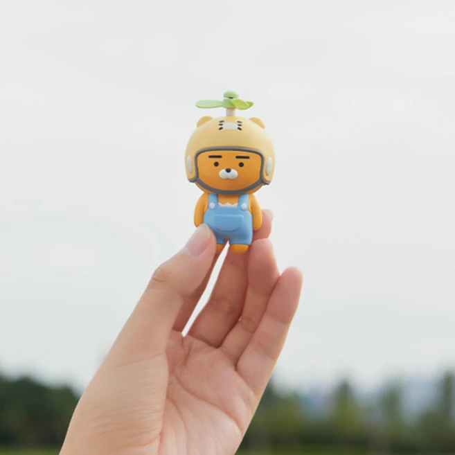 카카오프렌즈 차량용 송풍구형 디퓨져 날아라 고고싱 라이언 차량용 캐릭터 새차선물 귀여운차량용품, 1개, 시트러스 그린