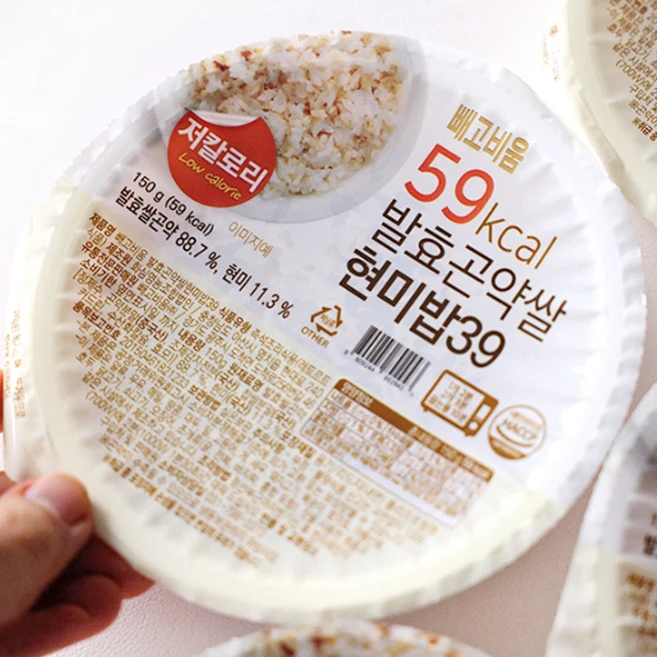 빼고비움 최저 칼로리 100g당 39kcal 발효곤약쌀현미밥39 150g x 30팩, 30개