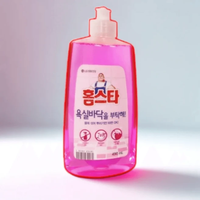 LG생활건강 스타 욕실바닥을 부탁해 핑크 490ml 물에 섞어 뿌리기만 하면 OK, 1개