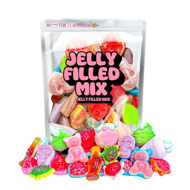 스웨디시 젤리 필링 믹스 Jelly Filled Mix 스웨덴 젤리 캔디, 1개, 1000g