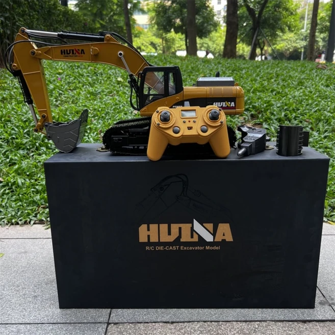 rc포크레인 Huina-1580 풀 메탈 유압 Rc 굴삭기 금속 소방차 버킷 23 채널 원격 제어 트럭 장난감 전문가용, [01] HUINA 1580, 1개