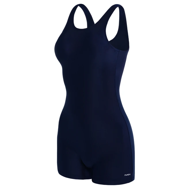 [S-4XL] 누이브 여성용 시그니처 실내 반신 2부 수영복 2컬러