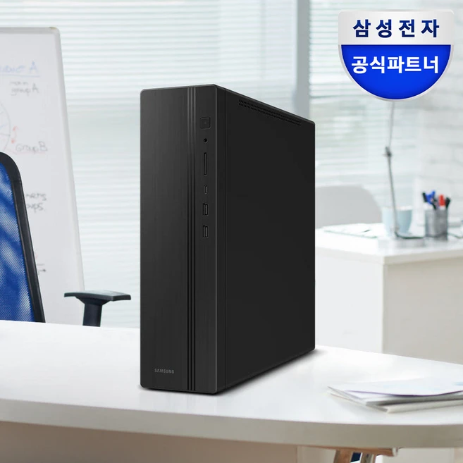 삼성 데스크탑 DM501SGA 슬림PC 사무용 학생용 기업용 컴퓨터 본체 펜티엄-300 8GB 256GB Win11 Pro, 블랙