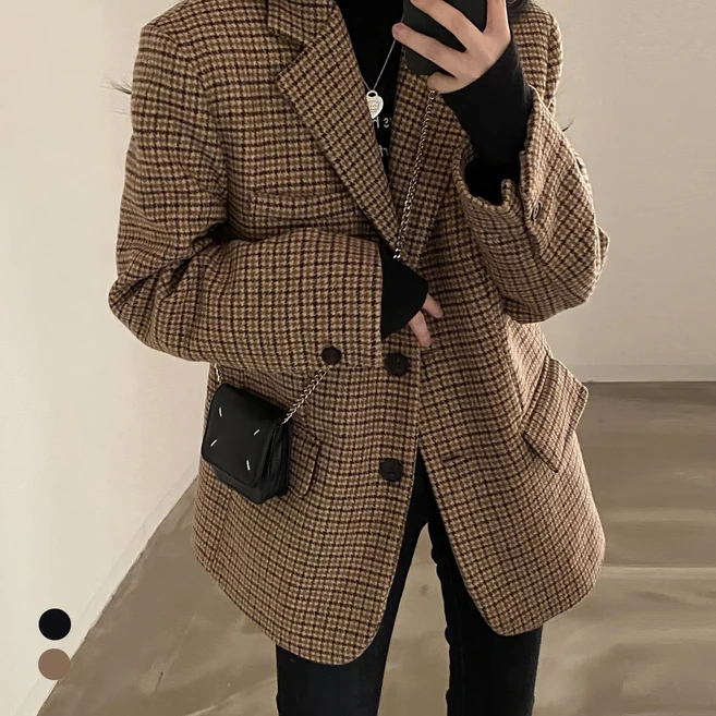 KARRA 하운드체크루즈핏자켓_A4W0584