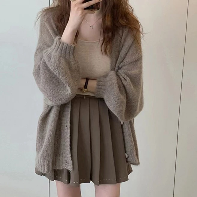 소프트터치 루즈핏 봄가을겨울 경량 가디건 이너가디건 가볍고따뜻한가디건 무지가디건
