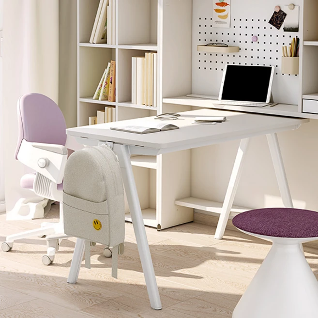 [일룸] 로이모노 다리형 책상 1400폭 (D600), 웜화이트+웜화이트(WWWW)