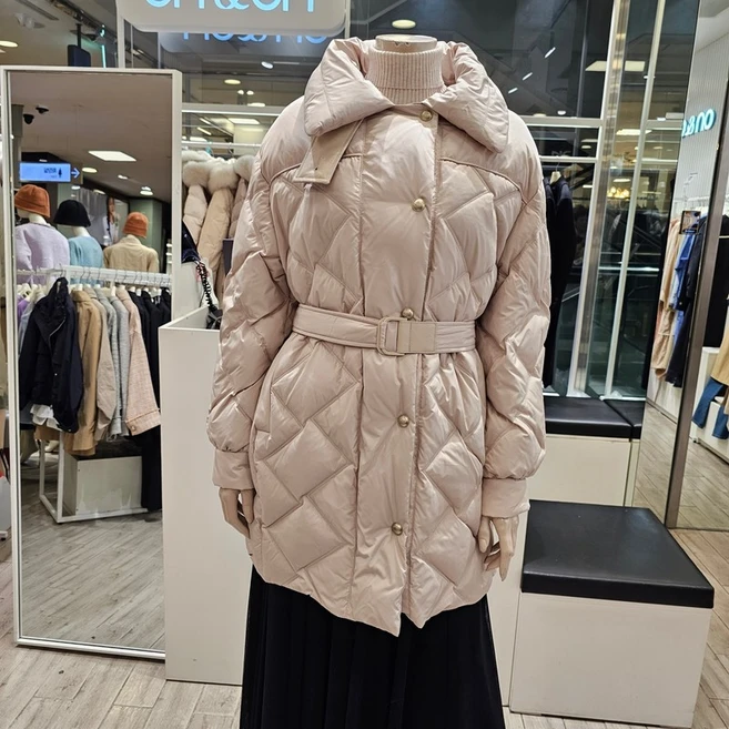 온앤온 카라넥 벨티드 구스다운 패딩점퍼