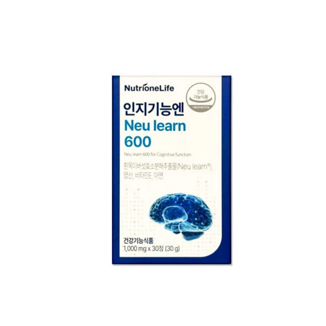 [본사출고] 뉴트리원 인지기능엔 뉴런 Neu learn 600 프로테오글리칸 기획세트. 기억력 인지력 개선, 3박스, 30정