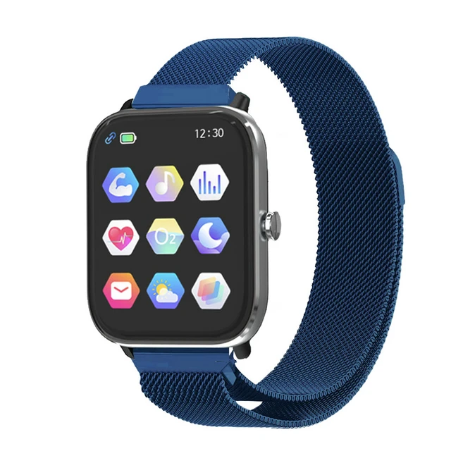 스페이스쉴드 타니프로1 스마트워치 42mm TP-652890 호환 메탈 스트랩 22mm, 블루