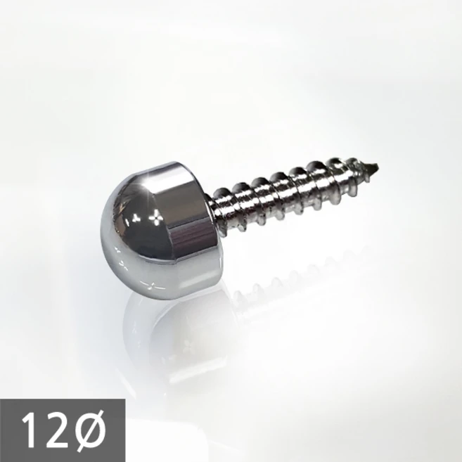1단 다보볼트 (대포피스형) 12Ø 은색원형 장식볼트, 1개