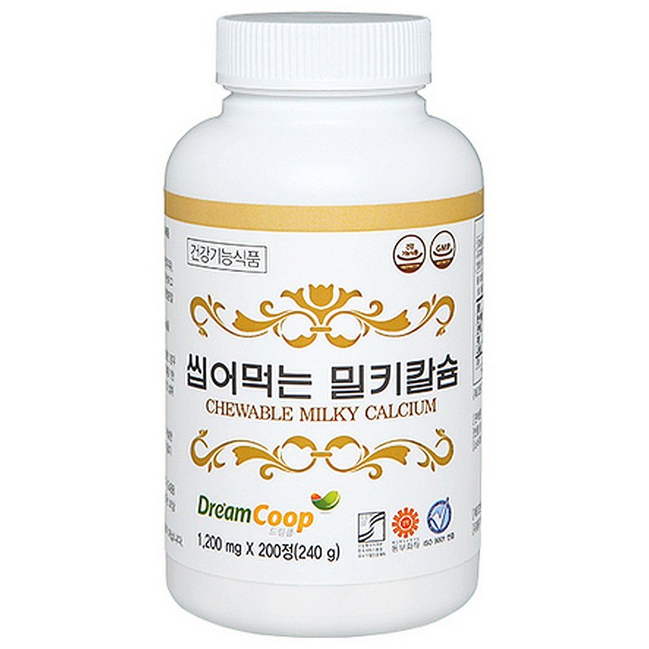 서울약사신협 씹어먹는 밀키칼슘, 200정, 1개