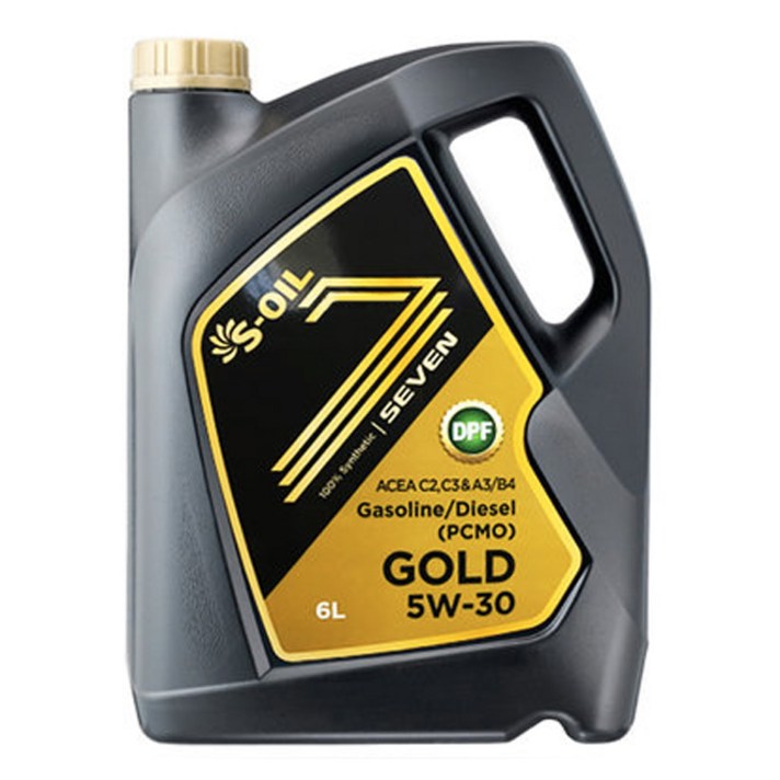 에스오일 세븐골드 5W-30 유로6 엔진오일, 1개, 세븐골드 5W30 6L