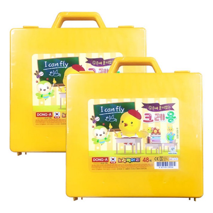동아 손에 묻지 않는 노랑병아리 크레용 2p, 48색, 2개