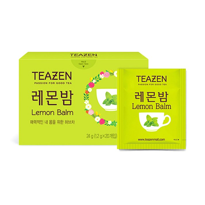 티젠 레몬밤 허브차, 1.2g, 20개