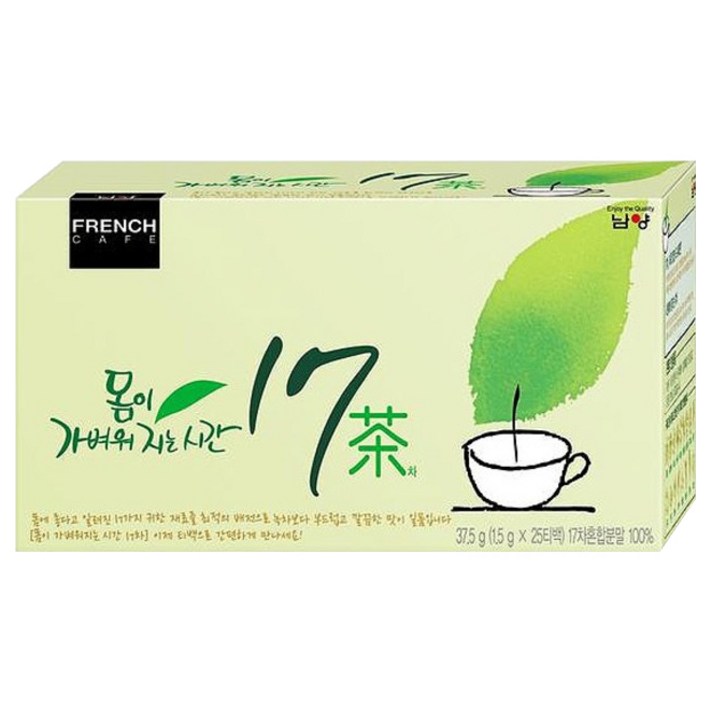 몸이 가벼워지는 시간 17차 티백, 1.5g, 50개