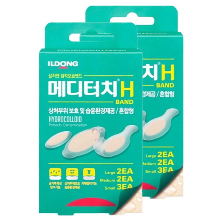 일동제약 메디터치 H 접착보습밴드 7p, 2개