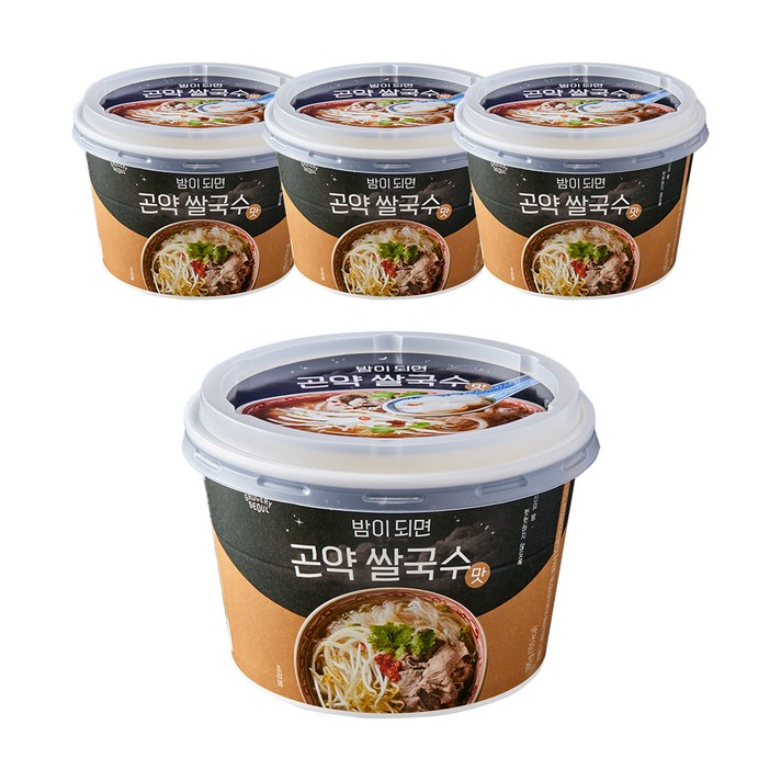 그로서리서울 밤이되면 곤약면 쌀국수 맛, 195g, 4개입