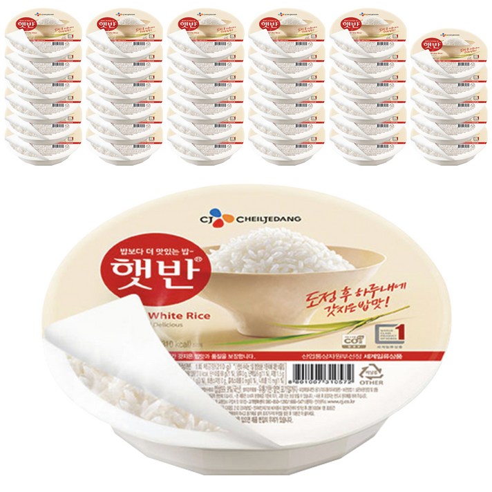 햇반 백미밥, 210g, 36개