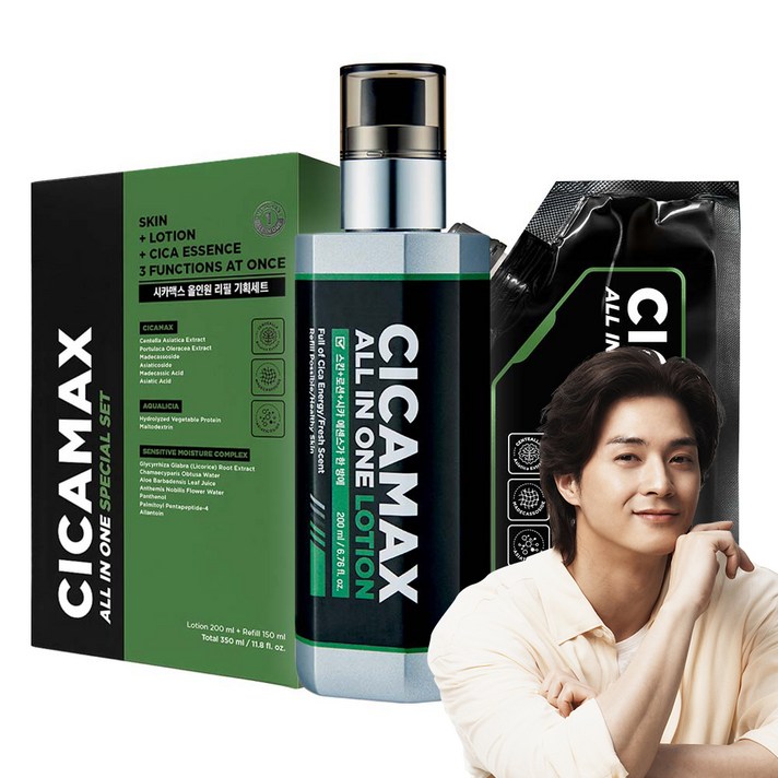 미프 시카맥스 올인원 본품 200ml + 리필 150ml 피부진정 아크네 로션, 1세트